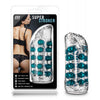 Load image into Gallery viewer, Blush M For Men Super Stroker Clear Textured Ribbed Canal With 4 Rows Pearls