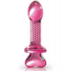 Carregar imagem no visualizador da Galeria, Icicles No. 82 Hand Blown Glass Butt Plug - Ribbed/Pink