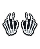 Load image into Gallery viewer, Neva Nude Holographic Skeleton Hands Pasties - White/Black O/S