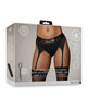 Load image into Gallery viewer, Shots Ouch Vibrating Strap On Thong w/Adjustable Garters - Black M/L