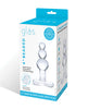 Load image into Gallery viewer, Glas 4" Beaded Glass Butt Plug w/Tapered Base - Clear