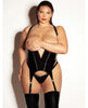 Indlæs billede i gallerifremviser, FETISH Open Cup Vinyl V-Wire Merrywidow w/G-String - Black 1X/2X