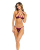 Charger l'image dans la visionneuse de la galerie, Rene Rofe I Like it Rough Bra & Thong Burgundy M/L