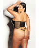 Afbeelding laden in Galerijviewer, FETISH Rider Vinyl Bustier w/Front Zipper & Panty Black 2X