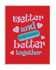 Load image into Gallery viewer, Wetter Better Naughty Greeting Card w/Rock Candy Vibrator & Fresh Vibes Towelettes