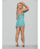Load image into Gallery viewer, Euphoria Criss Cross Back Babydoll w/G-String Malibu Blue O/S
