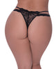 Φόρτωση εικόνας στο πρόγραμμα προβολής Gallery, Ooh La Lace Cross Strap Split Crotch Tanga Panty Black QN