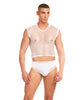 Load image into Gallery viewer, Rainbow Party Net-Flex Large Mesh 3 pc Set w/Thong - White S/M
