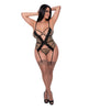 Charger l'image dans la visionneuse de la galerie, Purrfect Basque & Thong Animal/Black QN