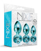 Lataa kuva gallerian katseluohjelmaan, Nixie Metal Butt Plug Trainer Set w/Inlaid Jewel - Blue Metallic