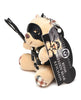 Load image into Gallery viewer, Master Series BDSM Teddy Bear Keychain With Faux Leather Harness And Mini Flogger O Rings Eye Mask