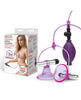 Bild in den Galerie-Viewer laden, Lux Fetish Vibrating Nipple Suckers w/Quick Release - Pink/Purple