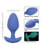 Ladda bilden i Galleri Viewer, Cheeky Glow in the Dark Vibrating Butt Plug - Large Blue
