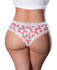 Load image into Gallery viewer, Sweet Treats Crotchless Boy Short w/Wicked Sensual Care Peach Lube - White QN
