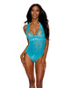 Φόρτωση εικόνας στο πρόγραμμα προβολής Gallery, Lace & Mesh Underwire Teddy Turquoise XXL
