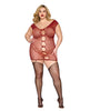 Ladda bilden i Galleri Viewer, Seamless Chemise w/Rhinestone Accents & Mini Suspender Clips - Ox Blood QN