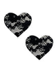 Încărcați imaginea în vizualizatorul Galerie, Neva Nude Lace Heart Pasties - Black O/S