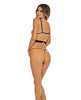Lataa kuva gallerian katseluohjelmaan, Rene Rofe Danger Zone Open Cup Bralette & G-String Black M/L
