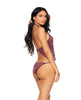 Cargue la imagen en el visor de la galería, Nadia Lace Halter Cami w/Panty - Burgundy MD