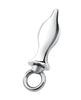 Încărcați imaginea în vizualizatorul Galerie, Blue Line 2.5" Stainless Steel Metal Tapered Butt Plug With Loop Hardware