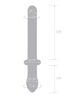 Cargue la imagen en el visor de la galería, Dildo clásico liso de vidrio de 9.25" con doble extremo - Transparente