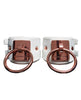 Załaduj obraz do przeglądarki galerii, Pleasure Collection Adjustable Handcuffs - White/Rose Gold