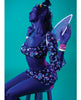 Ladda bilden i Galleri Viewer, Hazy Dayz Shrooms Crop Top w/Skirt & Thong - Black L/XL