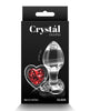 Load image into Gallery viewer, Crystal Desires Glass Heart Gem Butt Plug Medium - Red