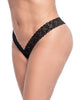 Załaduj obraz do przeglądarki galerii, Lace V Front Boy Short Black XL