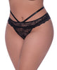 Ladda bilden i Galleri Viewer, Ooh La Lace Peek-a-Boo Cheeky Panty Black QN