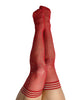 Indlæs billede i gallerifremviser, Kix'ies Joely Fishnet Rhinestone Thigh High Red C Size C