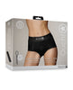 Lataa kuva gallerian katseluohjelmaan, Shots Ouch Vibrating Strap On Brief - Black XS/S