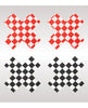 Ladda bilden i Galleri Viewer, Peekaboos Off the Wall Checkered Pasties - 2 Pairs 1 Black/1 Red
