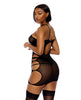 Load image into Gallery viewer, Feeling Butterflies Mesh Chemise w/Panty - Black MD