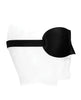 Load image into Gallery viewer, Shots Ouch Black & White Satin Curvy Eye Mask w/Elastic Straps - Black