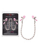 Indlæs billede i gallerifremviser, Nipple Play Crystal Chain Nipple Clamps - Pink