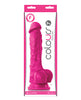Load image into Gallery viewer, Colours Pleasures 7" Dong w/Balls & Suction Cup - Pink