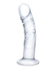 Cargue la imagen en el visor de la galería, Glas 7" Realistic Curved Glass Dildo w/Veins - Clear