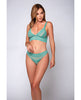 Load image into Gallery viewer, Geometric Lace Bralette & Hipster Teal LG