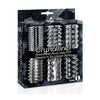 Cargue la imagen en el visor de la galería, Nines Crystalline TPR Cock Sleeve 6 Pack Clear Body Safe