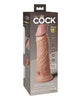 Carica l'immagine nel visualizzatore Galleria, King Cock Elite Pene Vibrante in Silicone a Doppia Densità da 8" - Chiaro