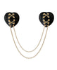 Load image into Gallery viewer, Neva Nude Two Heart Chained Pasties - Black O/S