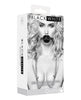 Załaduj obraz do przeglądarki galerii, Shots Ouch Black & White Breathable Ball Gag w/Nipple Clamps - Black