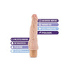 Lataa kuva gallerian katseluohjelmaan, Blush Dr Skin Vibe 4 Beige 8 Inch Realistic Vibrator With Clitoral Nubs