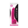 Load image into Gallery viewer, Colours Dual Density 5" Dong w/Balls & Suction Cup - Pink