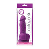 Load image into Gallery viewer, Colours Pleasures 4" Dong w/Balls & Suction Cup - Purple