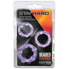 Afbeelding laden in Galerijviewer, Blush Stay Hard Beaded Cock Rings Purple Pack of 3