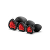 Ladda bilden i Galleri Viewer, Blush Luxe Bling Plugs Training Kit - Black w/Red Gems