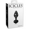 Load image into Gallery viewer, Icicles No. 44 Hand Blown Glass Butt Plug - Black
