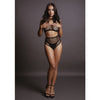 Load image into Gallery viewer, Shots Le Desir Duo Net Key Hole Bra Set Black O/S